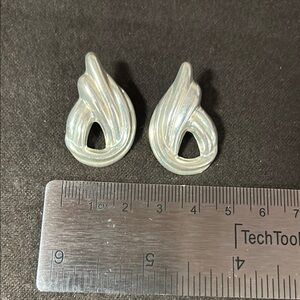 Elegant Silver Swirl Earrings